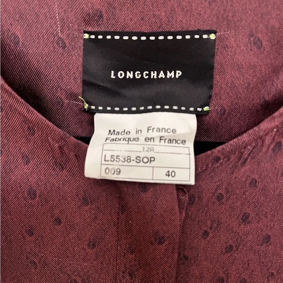 Longchamp 100% Long Sleeve Silk Blouse - Size 40 us 8- SRP $440 - Picture 7 of 8